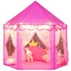 Wilwolfer Kids' Princess Castle Tent, Kids Playhouse with Twinkle LED Starlights, Perfect for Birthdays, Christmas, and Pretend Play - Pink
