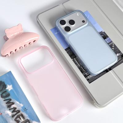 Ультратонкий Полупрозрачный Матовый Жесткий Чехол-Броня из PC Для For Iphone Air 17 16 15 14 Plus 13 12 11 Pro Max Прозрачный Матовый Ударопрочный