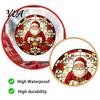Decorative Glass Stickers for Home Round Christmas Window Sticker, Stained Style, Removable Static Santa Claus Cling, Tree PVC Decal