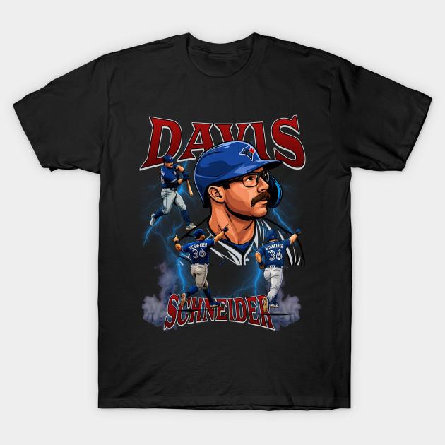 Men Black Print T-shirt Davis Schneider No-Cut Heat Transfer Print Cotton Tshirt