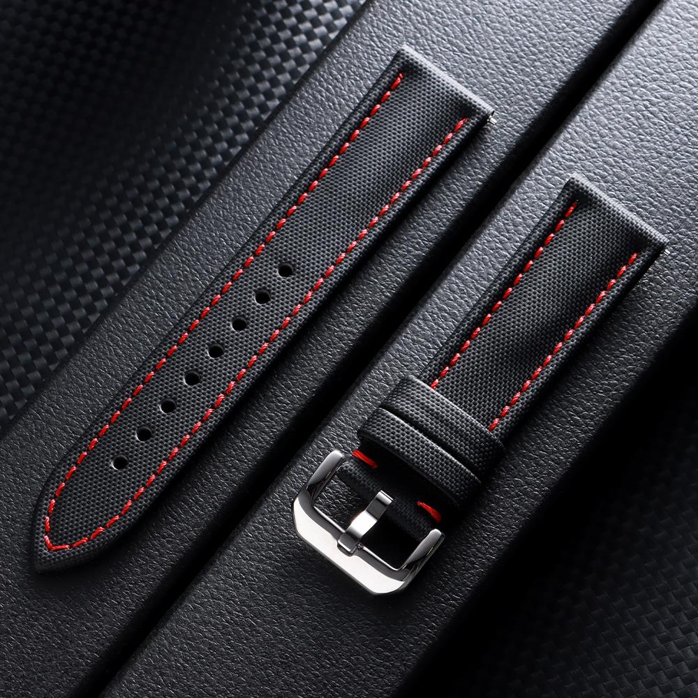 Waterproof Sailcloth Watch Strap Durable Nylon Quick Release Bracelet Men Women 20mm 22mm Band for Samsung Galaxy Watch 7/6/5/4