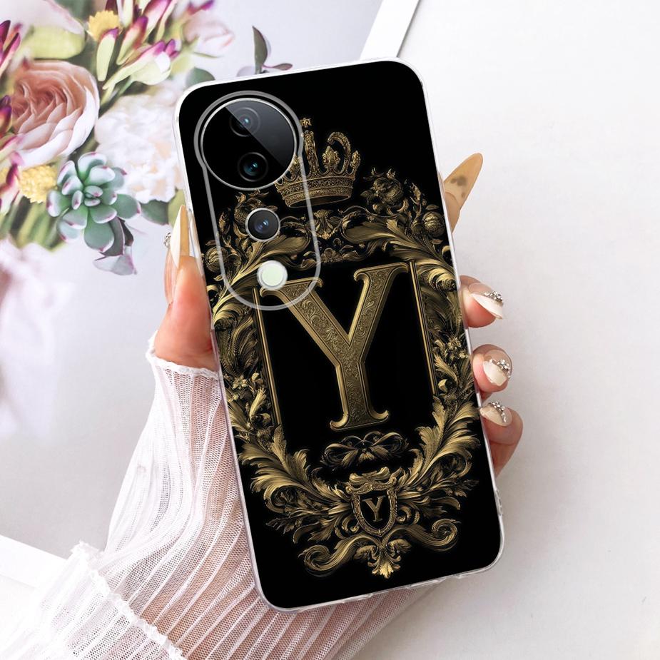 For Vivo V40 Pro Case V2347 Luxury Crown Letters Cover Soft Slim Phone Case For Vivo V40e V 40 Pro VivoV40 e V2403 Fundas Bumper