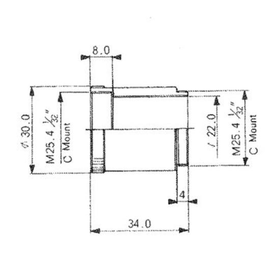 YASHIMA Optical extension ring 30mm (Yashima Industry) C-mount TS-0156H