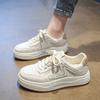 Stepping On Shit Feeling Spring and Summer Leather Little White Shoes Women's 2025 New Popular Versatile Student Sports Board Shoes Soft-soled Wo