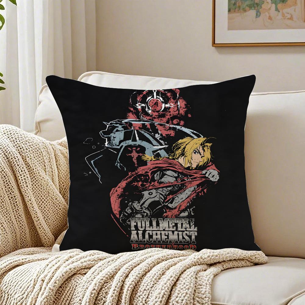 Anime Adventure FFullmetal AAlchemist Cushion Cover Pillowcase Antidustmite living Room Sofa Decor Cushion Room