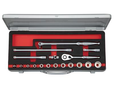 Набор торцевых ключей Kyoto Machinery Tools двенадцатигранный TB318WA (КТК) 9,5кв.м. [18-частный]