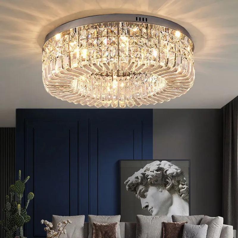 Led Pendant Light Luxury Crystal Ceiling Chandelier for Living Bedroom Indoor Decor Fixture