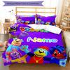 3pcs Custom Name Doggyland Bedding Set Duvet Cover Closure Includes 1 Duvet Cover & 2 Pillowcases, Soft and Comfortable for All Seasons.