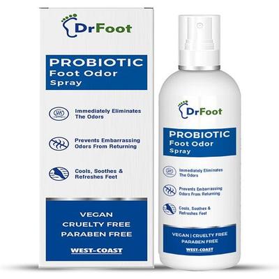 Dr Foot Пробиотический спрей от запаха ног помогает удалить запах ног, успокаивает и освежает ноги 100 мл