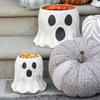Ghost Bucket Halloween Decoration Large Capacity Indoor Outdoor Ghost Planter Vase Decor with Cute Design Candy Bucket