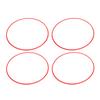 4Pcs Wheel Rim Protector Aluminum Alloy Scratch Resistant Car Rims Protection Decorative Ring for 19 Inch Hub Red