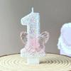 Butterfly Digital Candle Number 0-9 Colours Pink Candle Birthday Candle Cake  Creative Birthday Wedding Party Decor