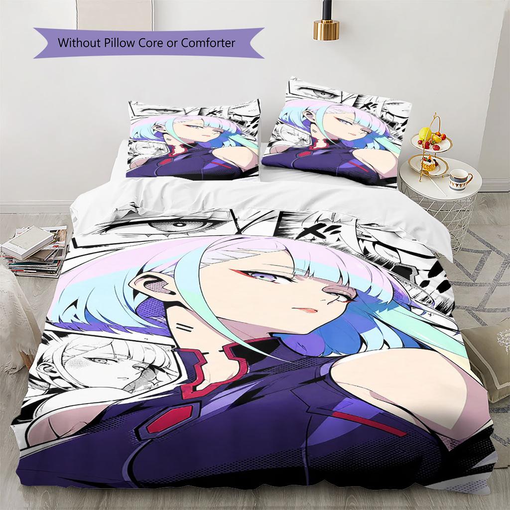 Lucyna Kushinada Pattern Bedding,Quilt Set Quilt Cover Pillowcase Home Birthday Gift(1 * duvet cover + 2 * pillowcase, without core)
