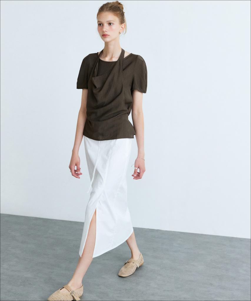 MIXXO Длинная юбка с поясом_Miwwhg701B