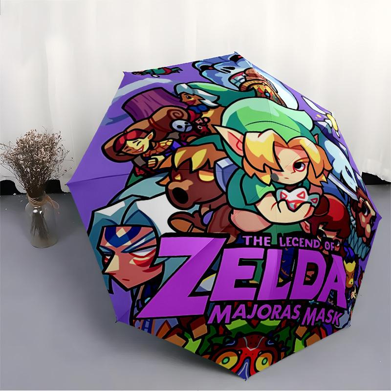 1 шт. Складной портативный зонт-трость The Legend of Zelda, автоматическое открытие/закрытие, 8-реберная конструкция, для женщин/мужчин, всесезонный a0901127