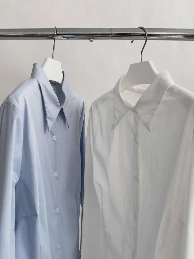 Dorothy Clothing Корейский стиль Длинный рукав Загнутый воротник Женская рубашка