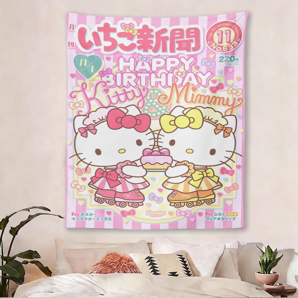Милый гобелен Hello Kitty Бохо мандала Настенное панно для гостиной спальни Домашний декор