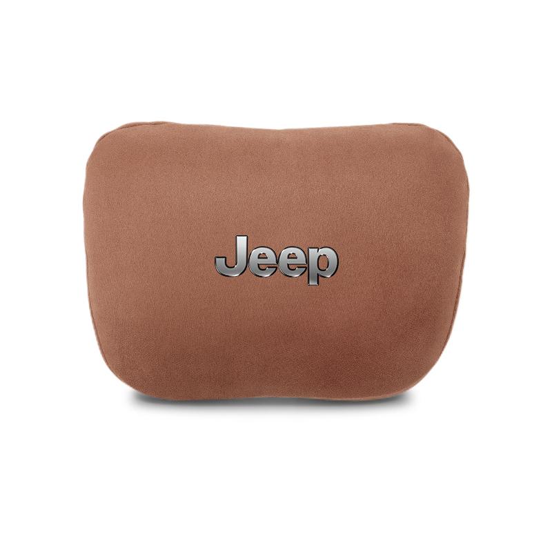 Car Headrest Cover Auto Seat Cover Head Neck Rest Pillow For Jeep Grand Cherokee Wrangler JK Gladiator Compass Renegade Patriot AKT1