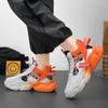 Men's Plus Size Lightweight and Fashionable Color Blocked Thick Soled High Top Sports and Leisure Shoes Running Shoes