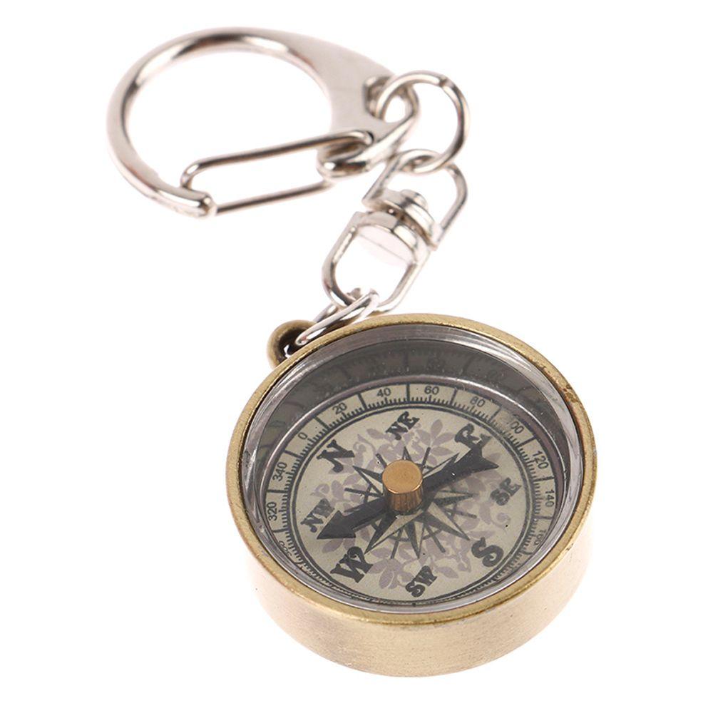Portable Zinc Zinc Zinc Alloy Navigation Tools Vintage Mini Compass Camping Compass Key Ring Pocket Compass