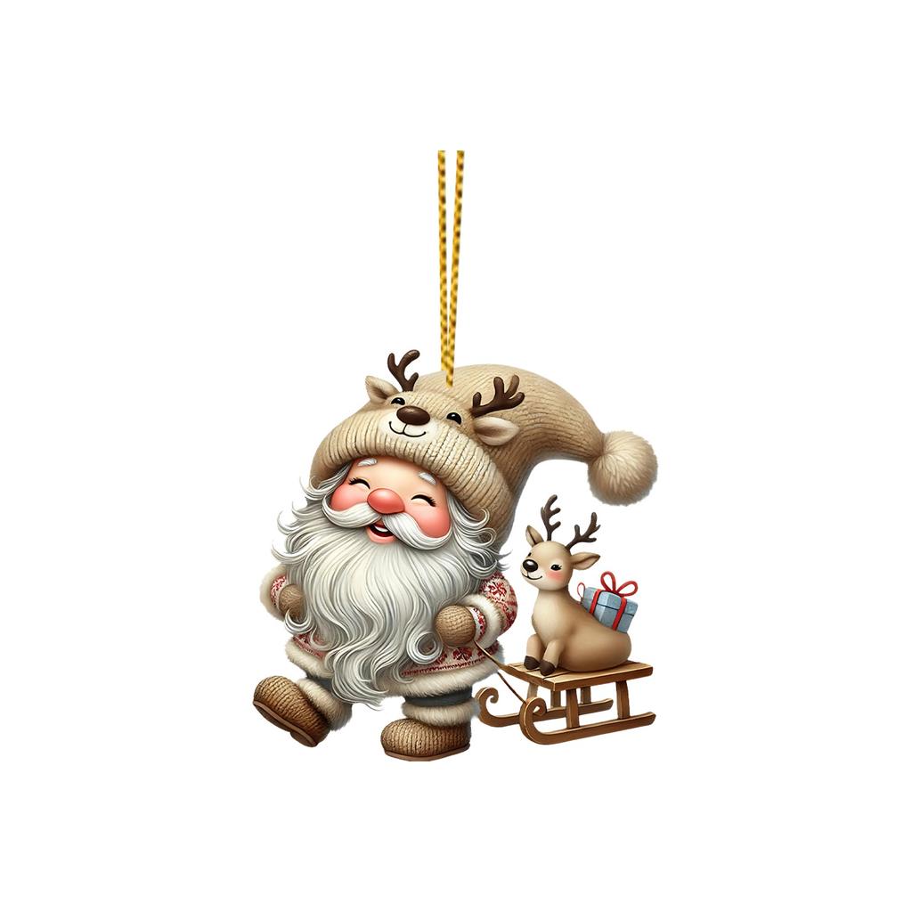 Рождественские украшения, акриловые подвесные украшения для рождественской елки, подвеска для рюкзака, подарок для детей