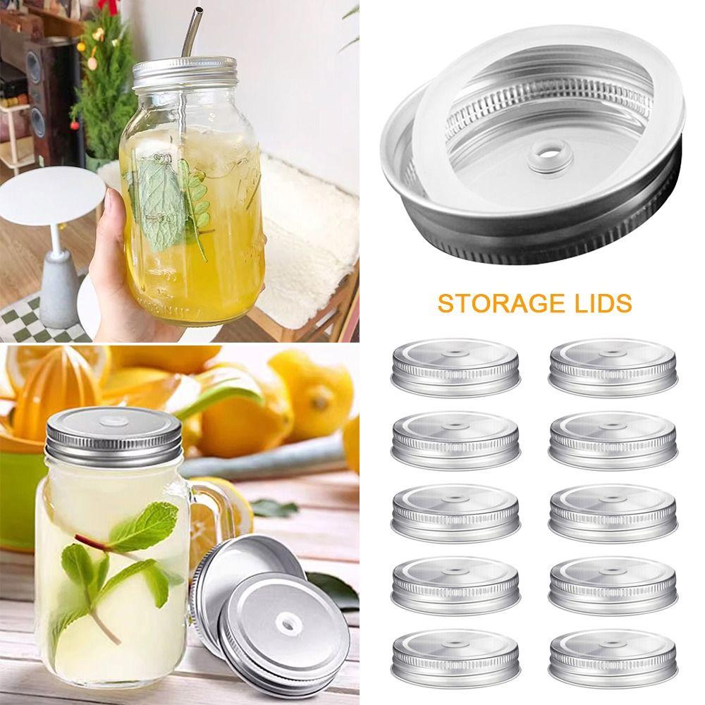 10pcs Storage Lids 70mm Sealing Cover Soft Mason Bottle Lids Home