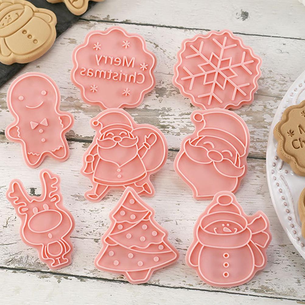 /Набор рождественских тематических формочек Санта-Клаус, рождественская елка, 3D-форма для печенья, форма для выпечки, инструменты для украшения, форма для выпечки