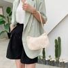 Vintage Women Bag Lace Flower Solid Color Pearl Chain Shoulder Underarm Handbag Female Storage Travel Bag