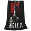 Тетрадь смерти Кира фланелевые одеяла аниме светлое одеяло Ягами для кровати, спальни, мягкое покрывало
