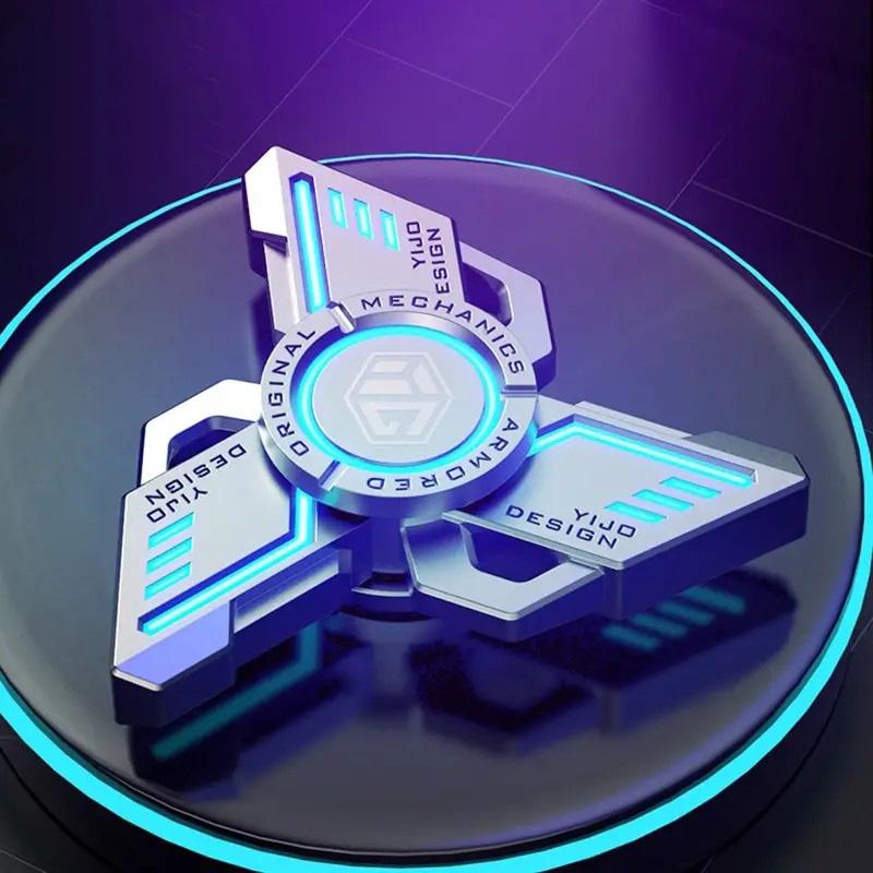 Металлический Свет. Edc Игрушка-спиннер Fidget Spinner Снятие стресса Облегчение давления. Ручная игрушка Крутящийся волчок Подарок взрослому Для мальчиков