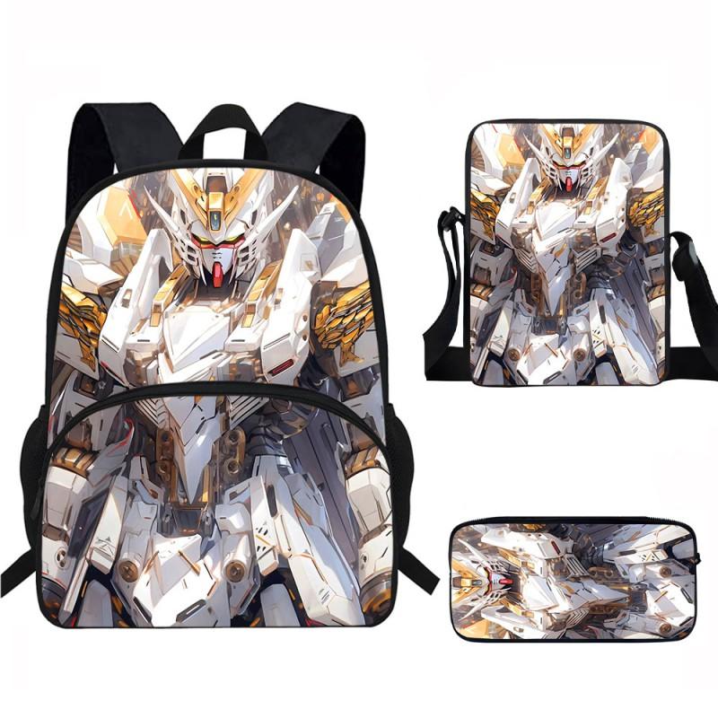 Kids School Backpack Set With Printed Cartoon Design - Lightweight Ergonomic Dual-Shoulder Bag Pencil Case Crossbody