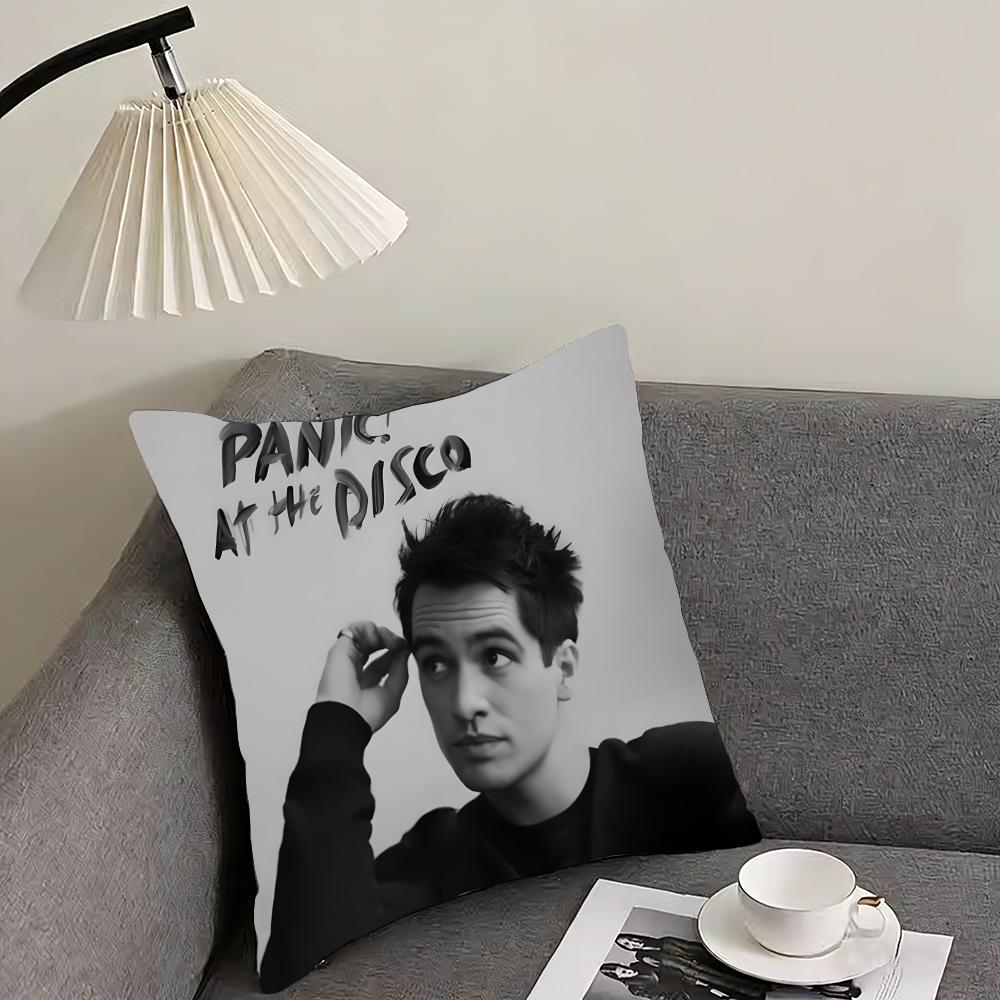 AAt The DiscoO Panic Band Cushion Cover Pillowcase Ultra Soft Skin Friendly Fabric Cloud Like Comfort Concealed Zipper