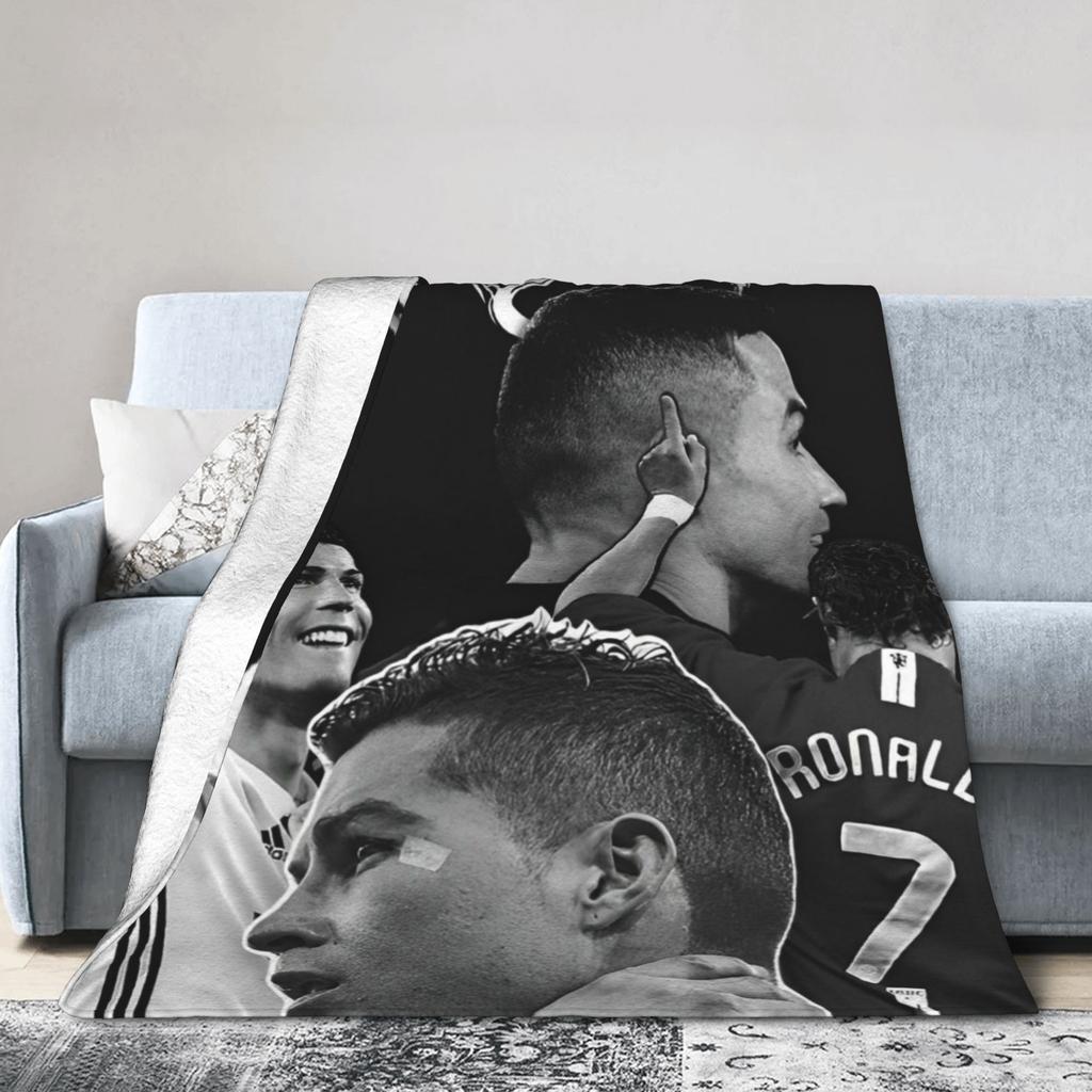 Плед CR7 Роналду Шерстяной Забавный Теплый Пледы для Декора Домашнего Текстиля