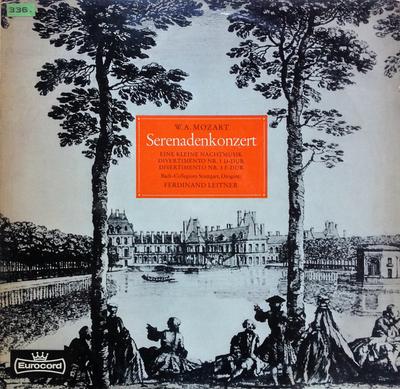 Виниловая пластинка WOLFGANG AMADEUS MOZART  BACHCOLLE  Serenadenkonzert J077 Eurocord 1966 UK Классическая Б/У