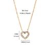 Luxury Zircon Heart Necklaces For Women  Gold Plated Stainless Steel Heart Shaped Necklace  Birthday Party Christmas Jewelry