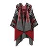 Classical Style Women's Shawl Double-sided Tassel Slit Cape High-end Travel Warm Cape