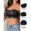 Seamless Wireless Front Buckle Strapless Bra - Comfortable Non Padded Bandeau Style - Feminine Lingerie for Womens Everyday Wear