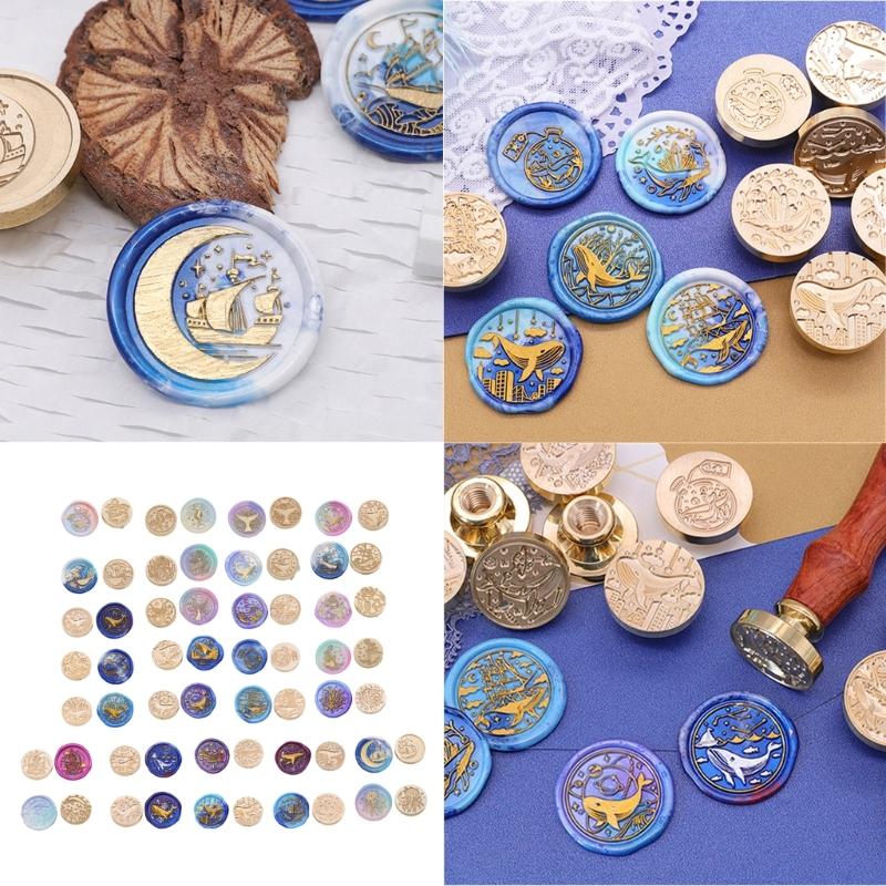 Голова восковой печати «Морское существо», Голова восковой печати из серии «Океан» для приглашений, писем, конвертов