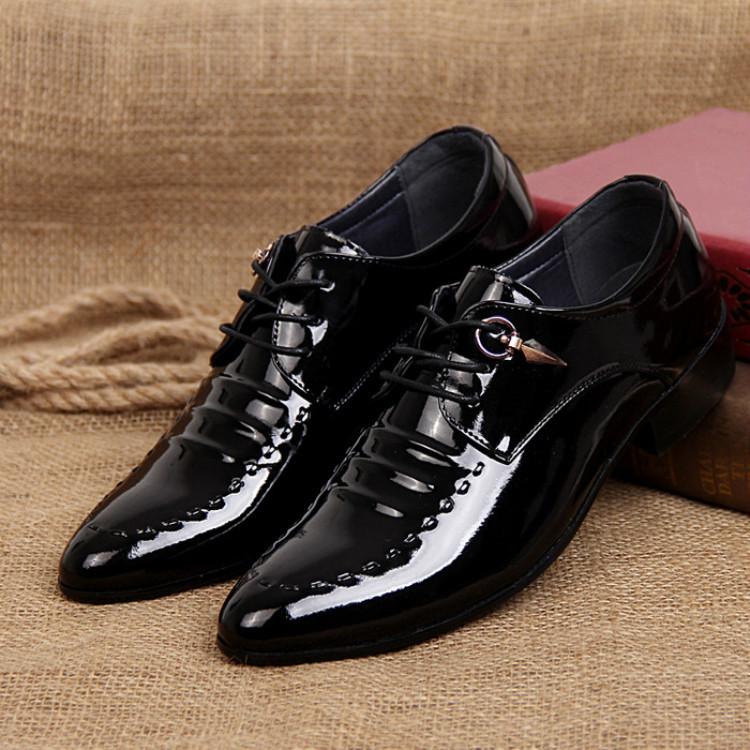 45 Yards Pointed Toe Leather Shoes Men's Korean Shoes Work Shoes Men's Large Size Leather Shoes Business Leather Shoes