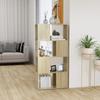 VidaXL Bookcase-Room Divider Sonoma Oak 60x24x124.5 Cm