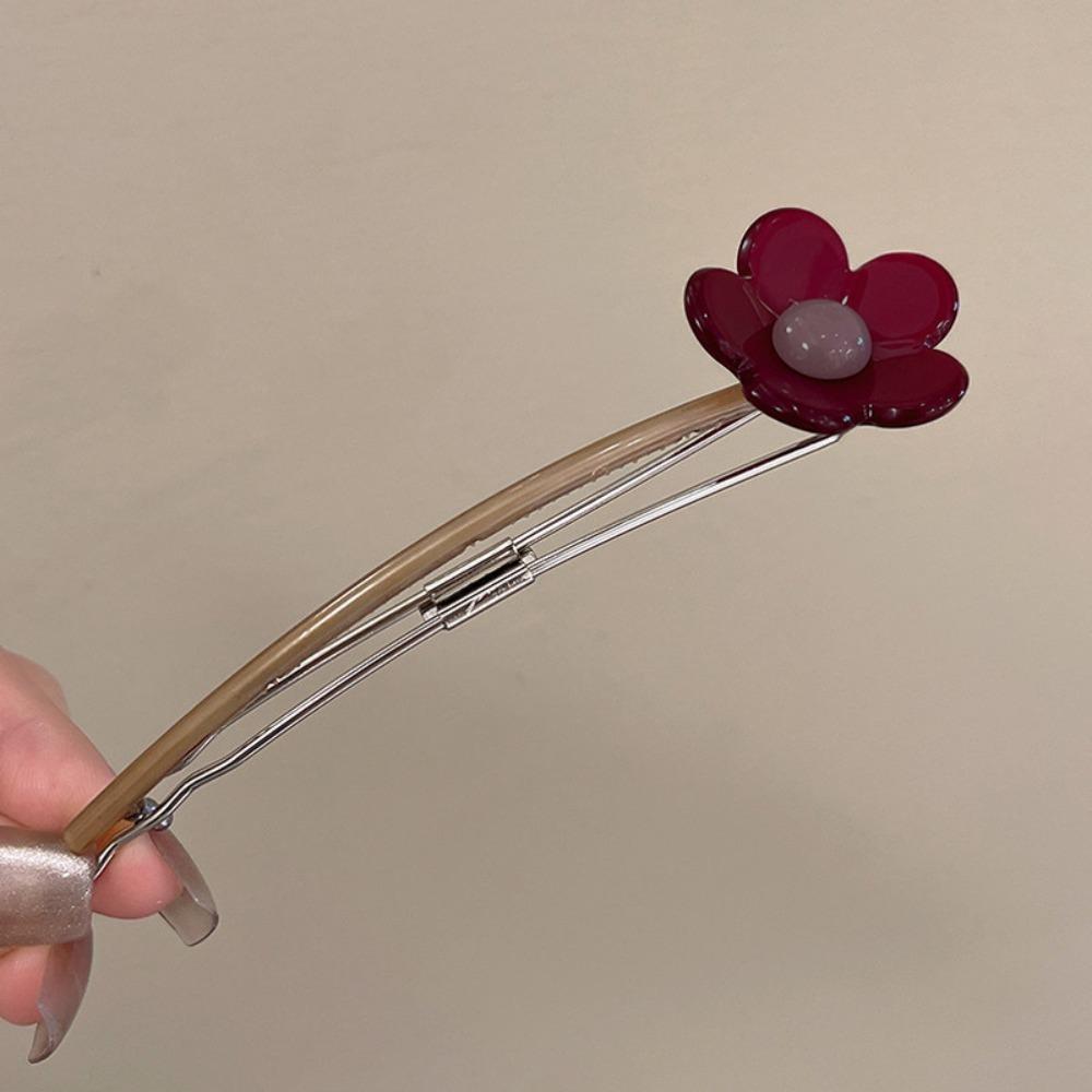 Non-Slip Horizontal Hair Clip Candy Color Clip Hairpin Sweet Hair Styling Tool Back Head Updo