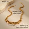 GEMCHIC Women's Exaggerated Chunky Chain Necklace Stainless Steel Gold Plated Geometric Statement Choker Fashion Jewelry