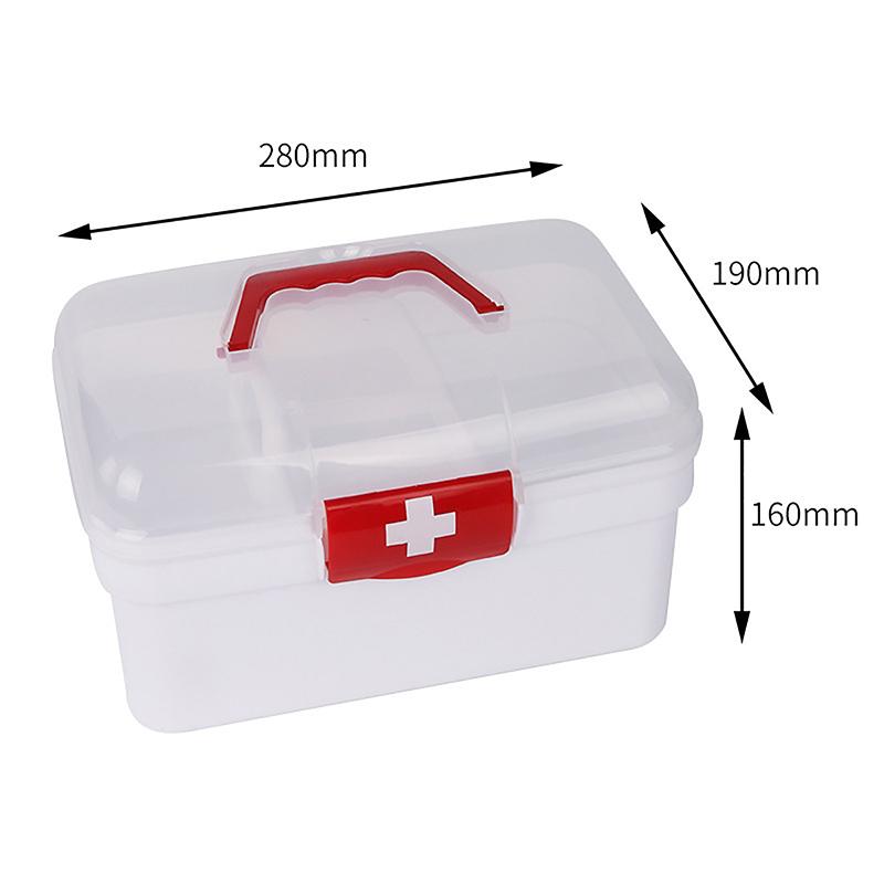 Portable Medicine Storage Box Large Capacity Medicine Kit Family Hand First Aid Chest Simple Travel Emergency Box