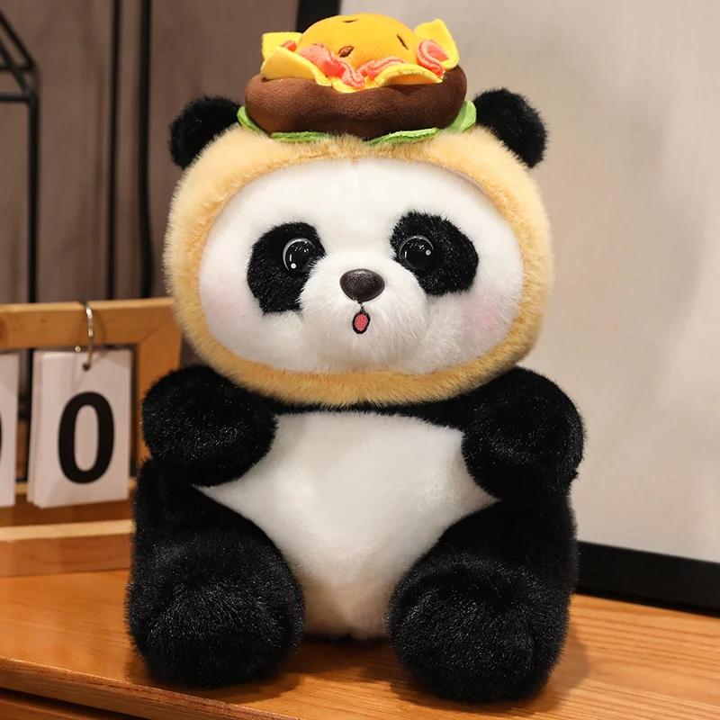 30/40 см Кавайный Панда Медведь Едок Короткий Плюш Мягкая Игрушка Кукла Животные Игрушка Подушка Мультфильм Кавайные Куклы Подарки для Девочек Любителей