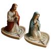 Virgin Mary Rosary Holder Statue Resin Elegant Our Lady Prayer Rosary Box Blessed Mother Statue Catholic Home Decor