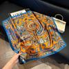 Luxury Paisley Square Scarf Women Print Satin Neckerchief Spring Hair Band Foulard Bandana Echarpe Tie Shawl Wraps
