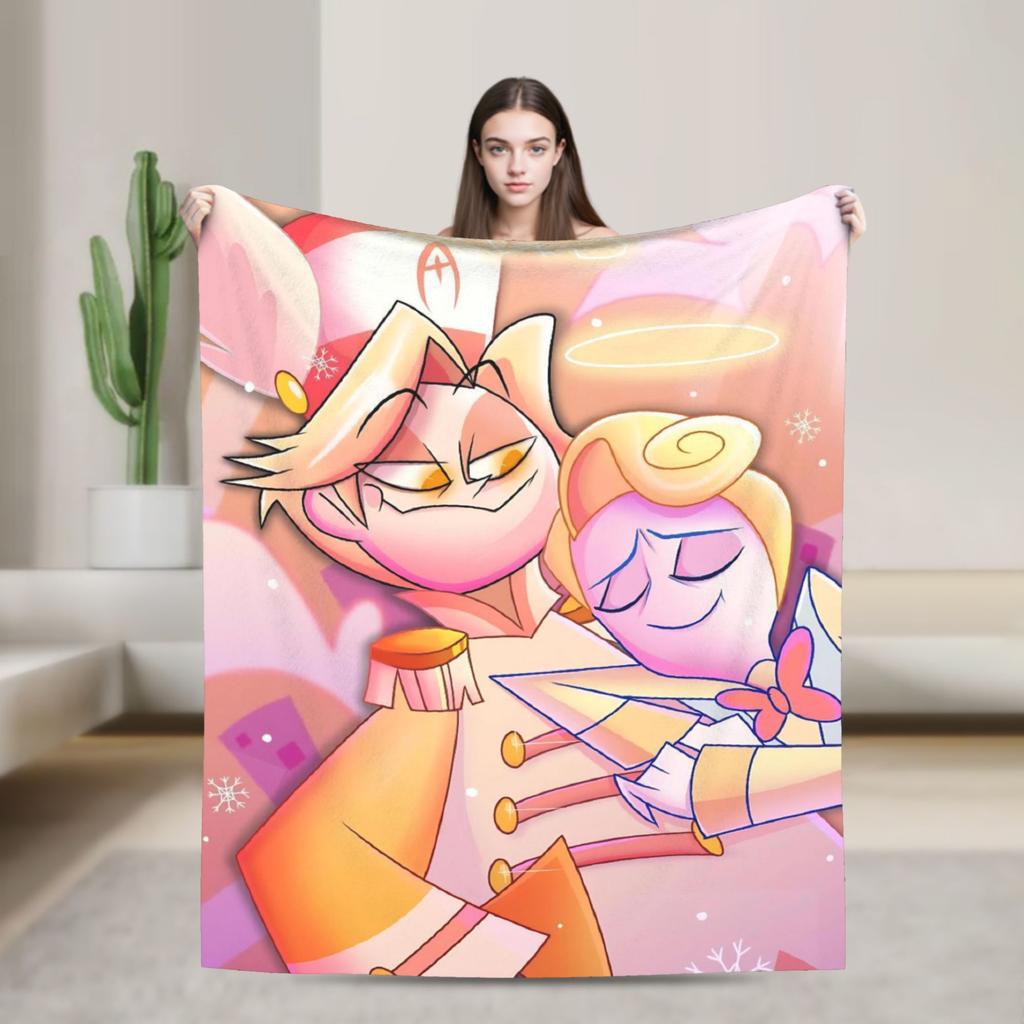 Adam Hazbins Hotels Anime Blankets Velvet Summer Portable Ultra-Soft Throw Blankets for Home Travel Bedspreads