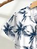 Emptio Обычное короткое деловое платье, Офис, Ощущение прохлады, Рубашка в стиле Алоха, Пляж, С воротником, Освежающее, На открытом воздухе, С принтом по всей поверхности, Воротник, Рукав,