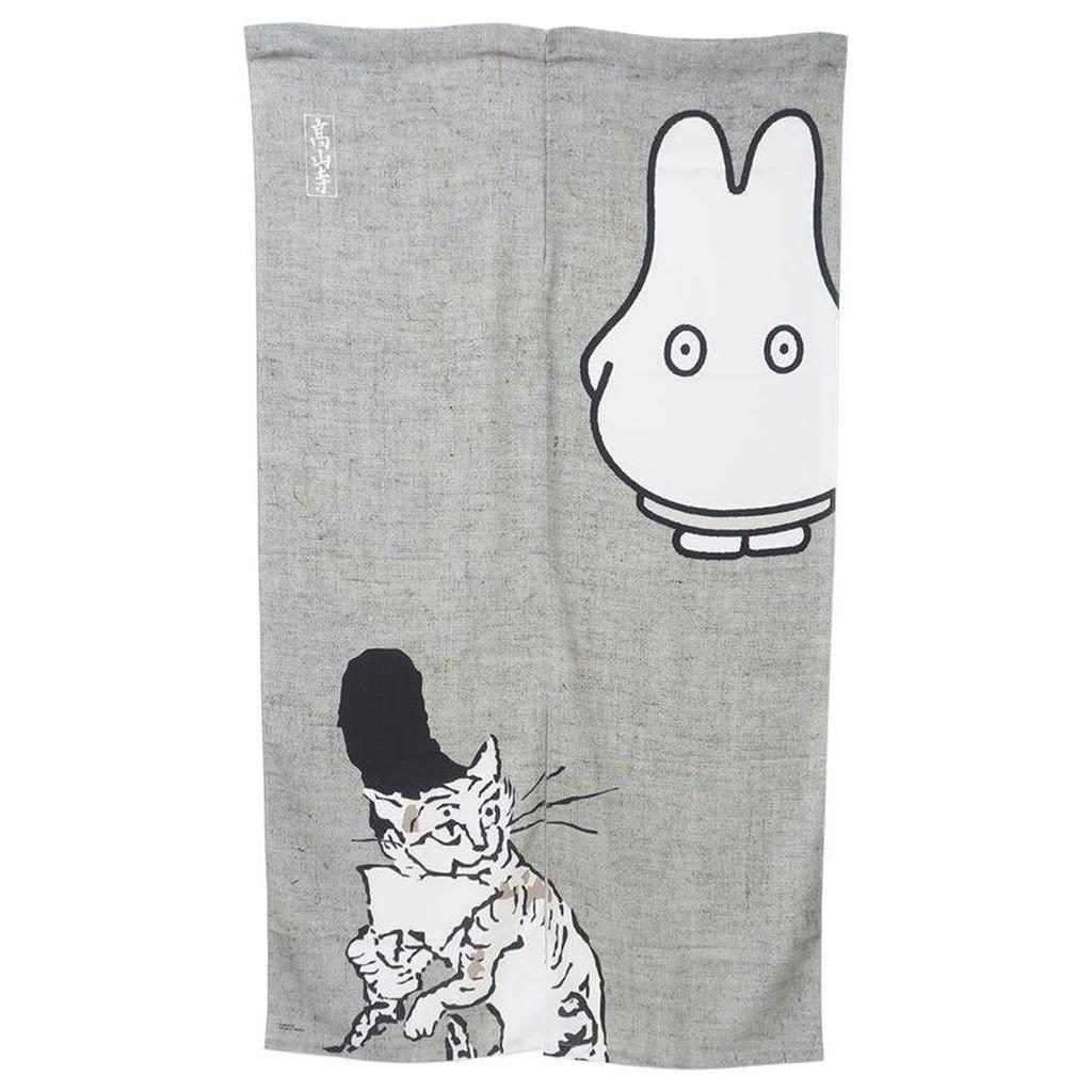 Marimo Craft Миффи x Тёдзю Гига Занавеска B, Прибл.. Ш850 x В1470мм DBC-294