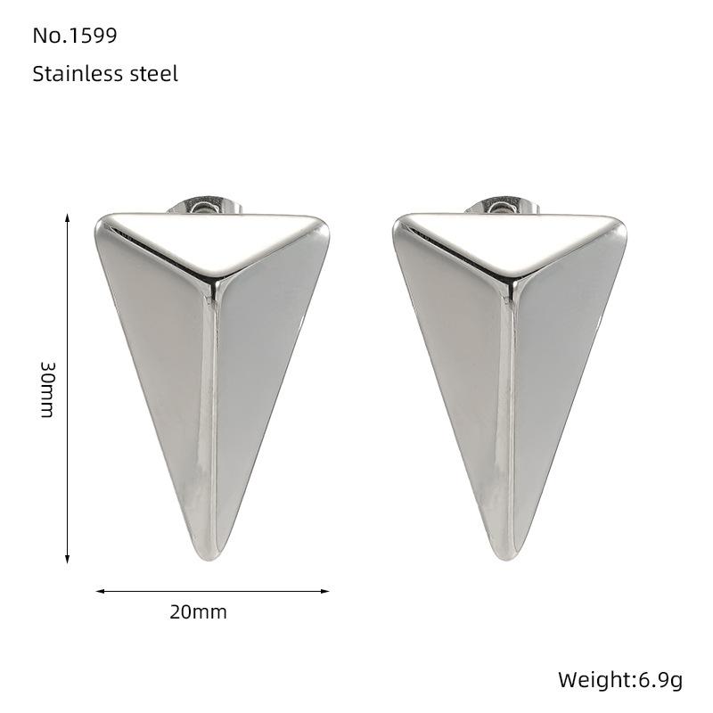 Серьги Burst Triangle из нержавеющей стали 18-каратного золота, уникальные геометрические минималистские серьги-гвоздики